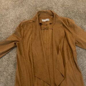 Bagatelle Tan Blazer with Waterfall Front
